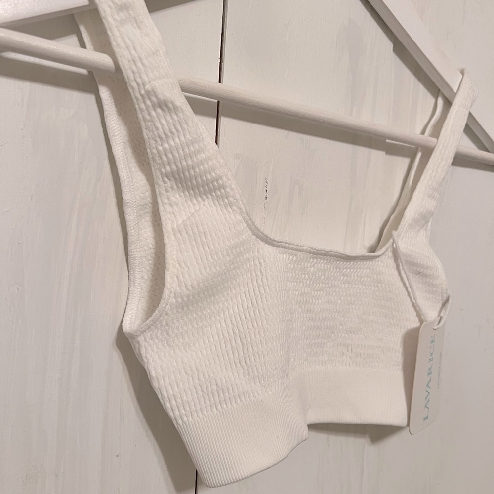 LAVARICE White Swim / Bra Top NWT XS/S - Picture 3 of 10